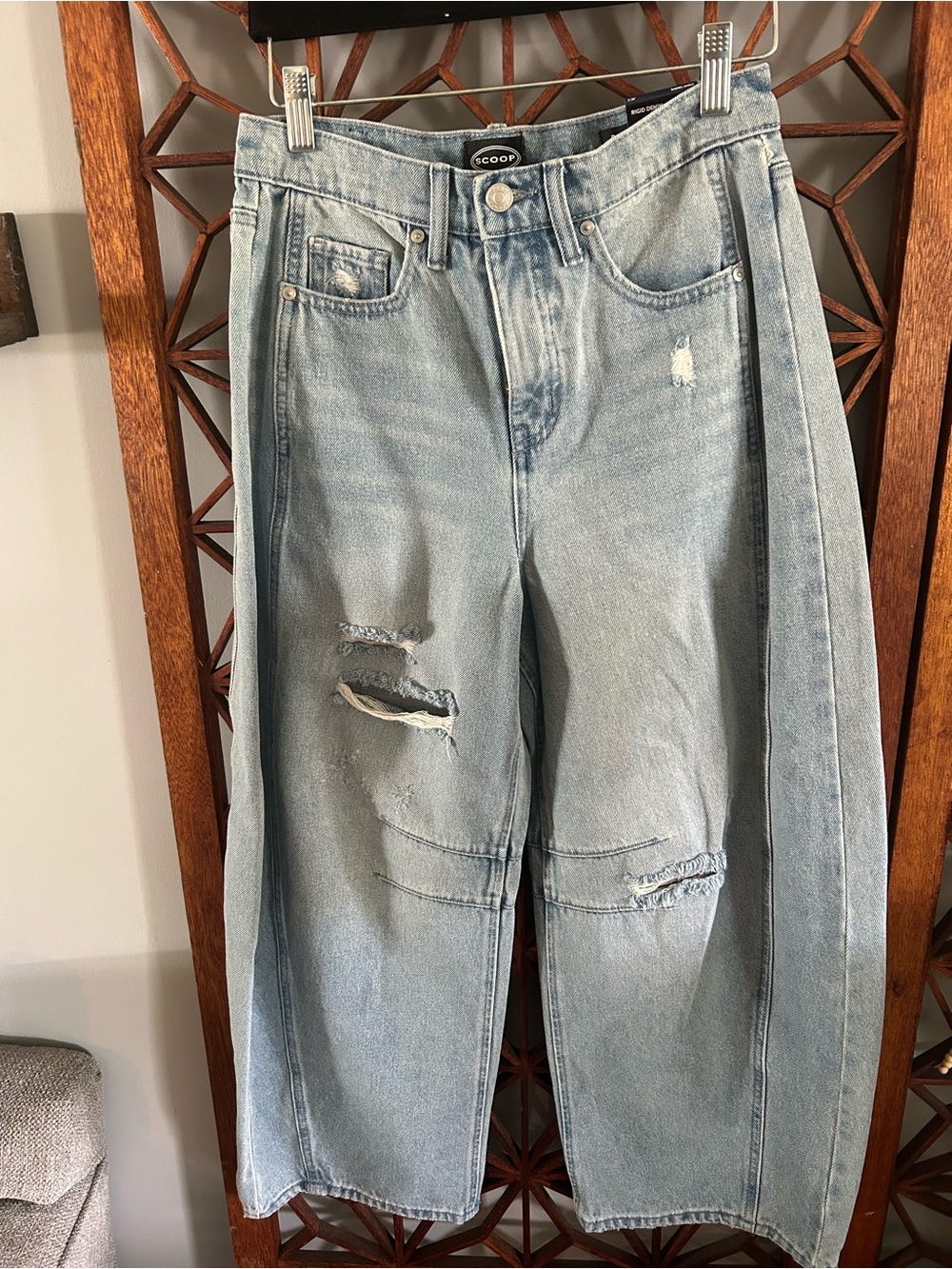 Scoop NYC Light Wash Wide-Leg Jeans